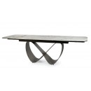 Стол обеденный SIGNAL INFINITY Ceramic Amber Bianco белый/коричневый 160-240/95